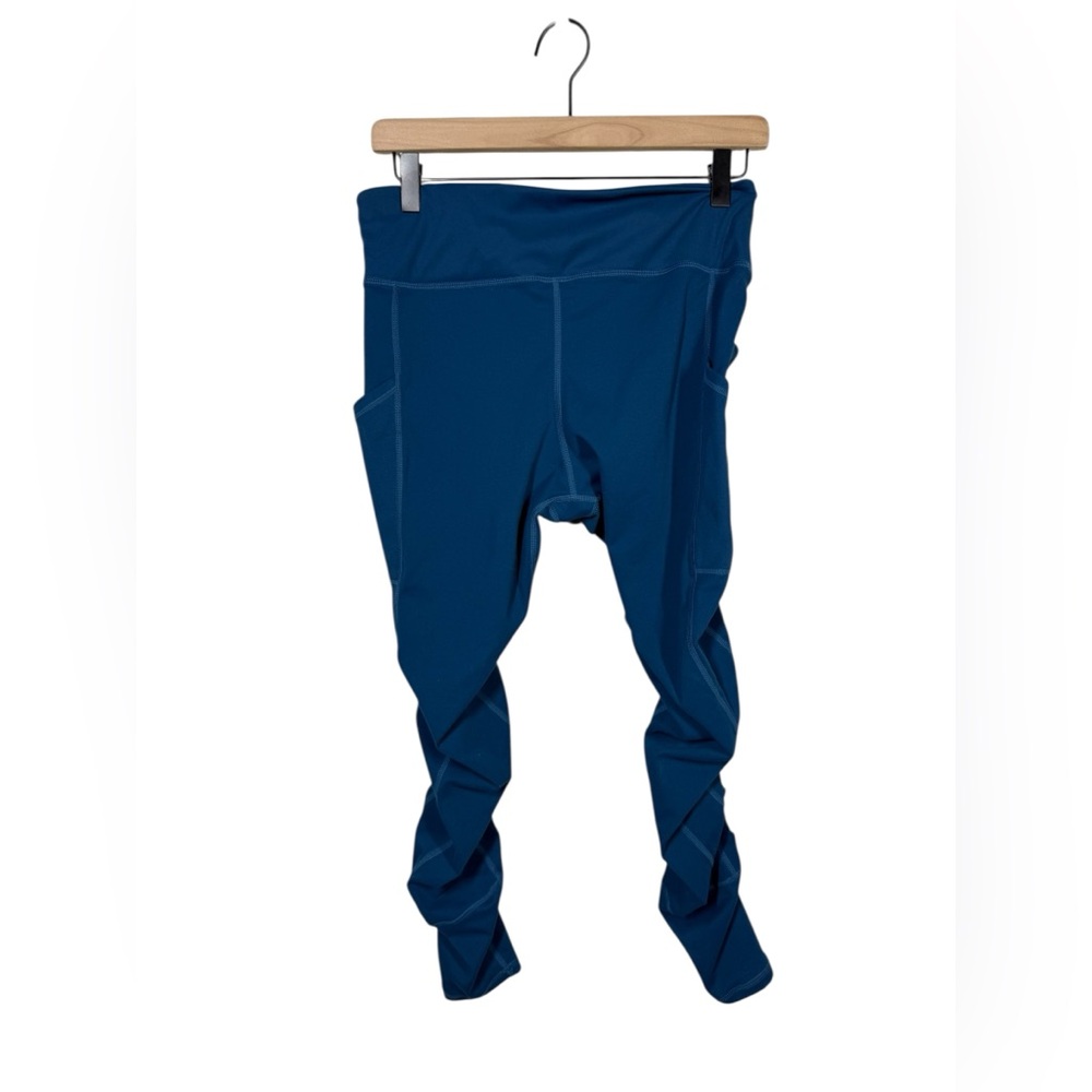 Blue High-Waist Athletic Leggings